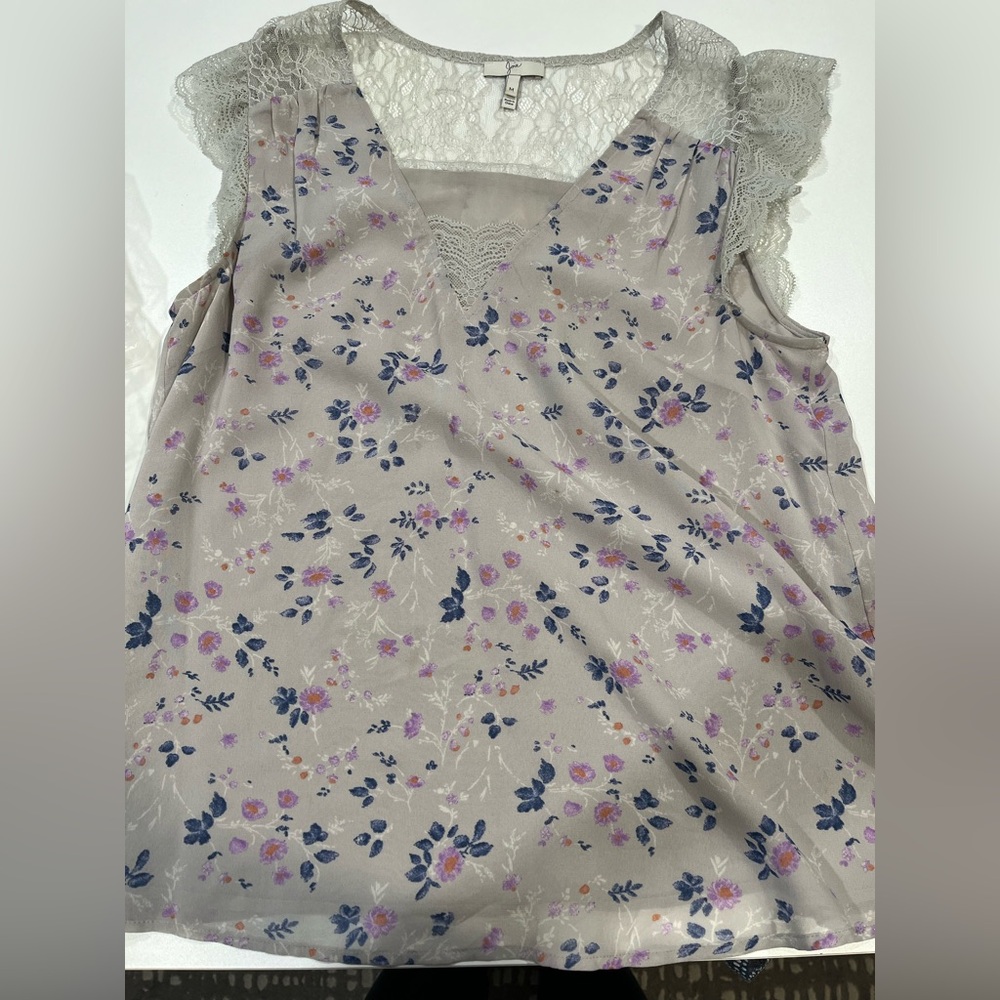 Joie Floral cap sleeve Blouse